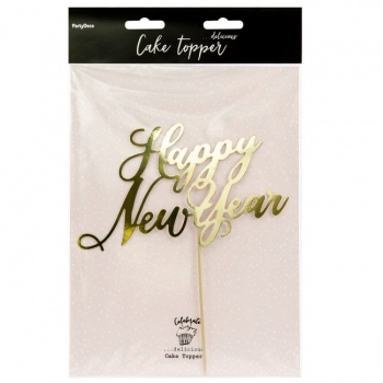Torten Topper - Happy New Year / Gold